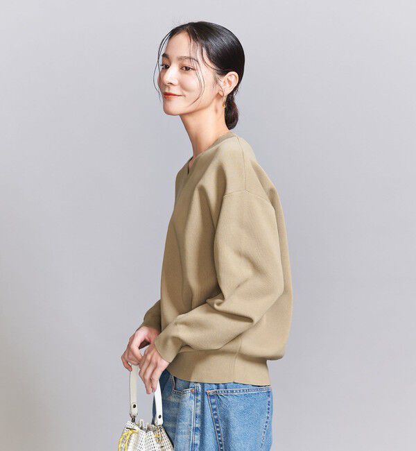 BEAUTY&YOUTH UNITED ARROWS「コットンナイロン Vネック プルオーバー -ウォッシャブル-」|ニット・セーター|
