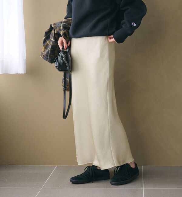 BEAUTY&YOUTH UNITED ARROWS「ポリエステルサテン マーメイドフレアスカート」|スカート|