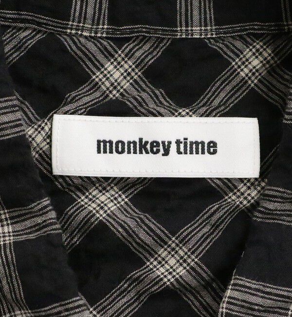 MONKEY TIME「バイアス シャーリング チェック シャツ」|シャツ・ブラウス|