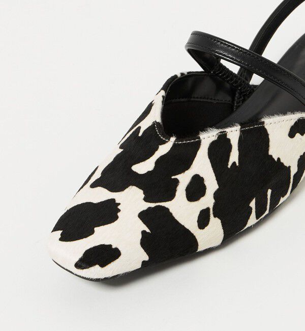 BEAUTY&YOUTH UNITED ARROWS「ヘアー&times;レザー コンビ フラットシューズ」|サンダル|