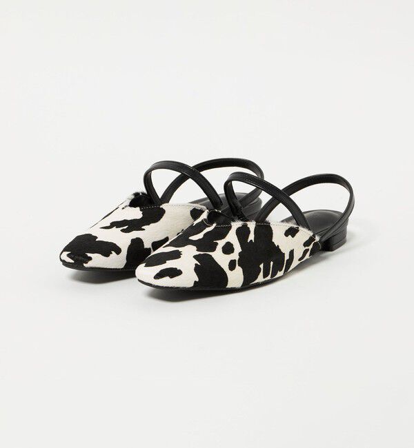 BEAUTY&YOUTH UNITED ARROWS「ヘアー&times;レザー コンビ フラットシューズ」|サンダル|