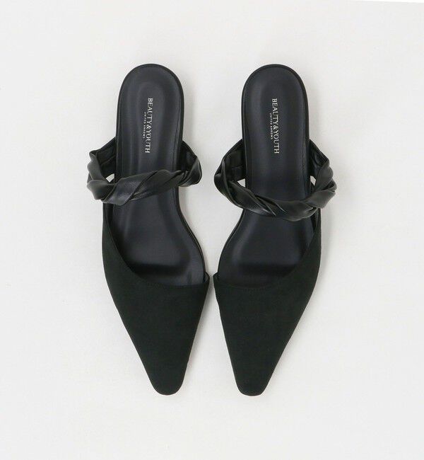 BEAUTY&YOUTH UNITED ARROWS「スエードライク ツイスト ストラップ ミュール」|サンダル|