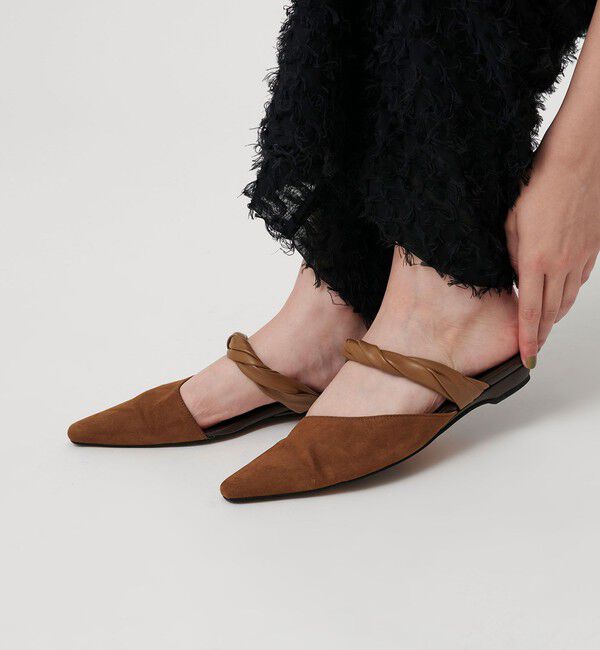 BEAUTY&YOUTH UNITED ARROWS「スエードライク ツイスト ストラップ ミュール」|サンダル|