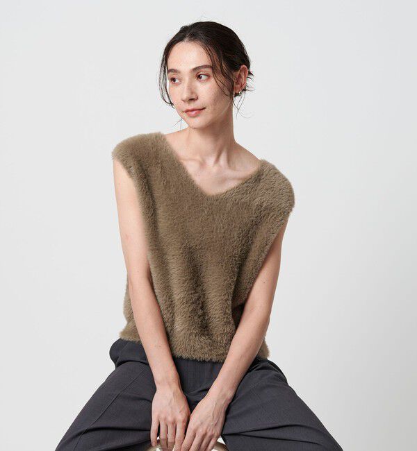 BEAUTY&YOUTH UNITED ARROWS「シャギーVネック ニットベスト」|ベスト・ジレ|