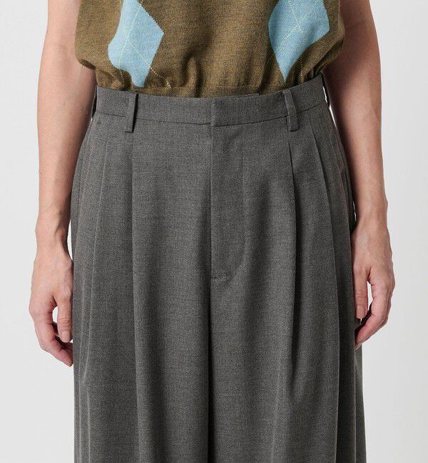 BEAUTY&YOUTH UNITED ARROWS「バックラップ タックワイドパンツ -ウォッシャブル-」|スラックス|