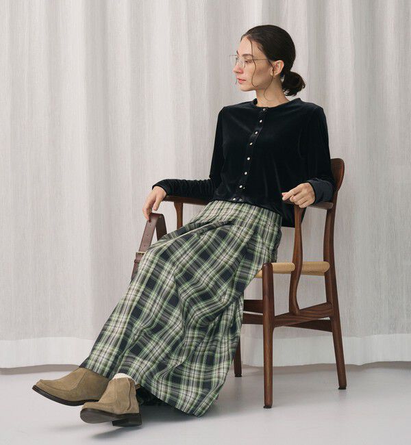 BEAUTY&YOUTH UNITED ARROWS「ベロアコンパクト カーディガン」|カーディガン|