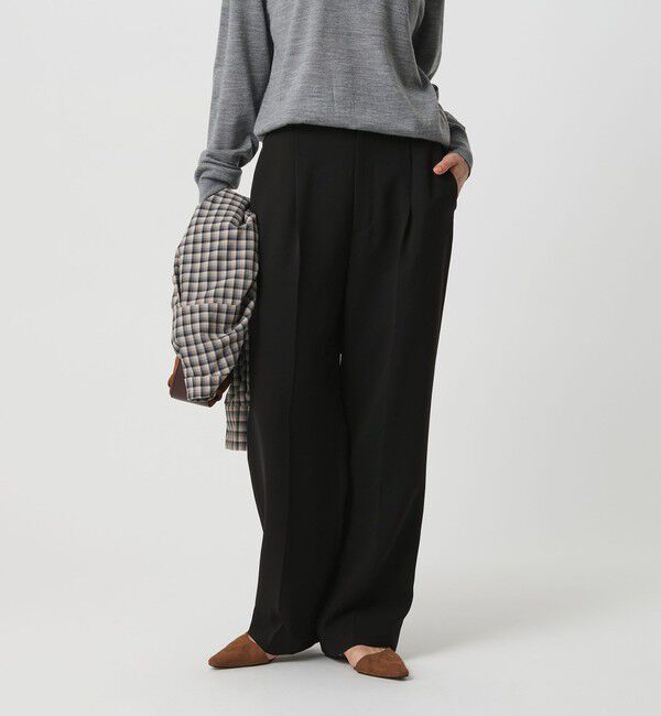 BEAUTY&YOUTH UNITED ARROWS「タックワイドストレートパンツ ウォッシャブル」|スラックス|