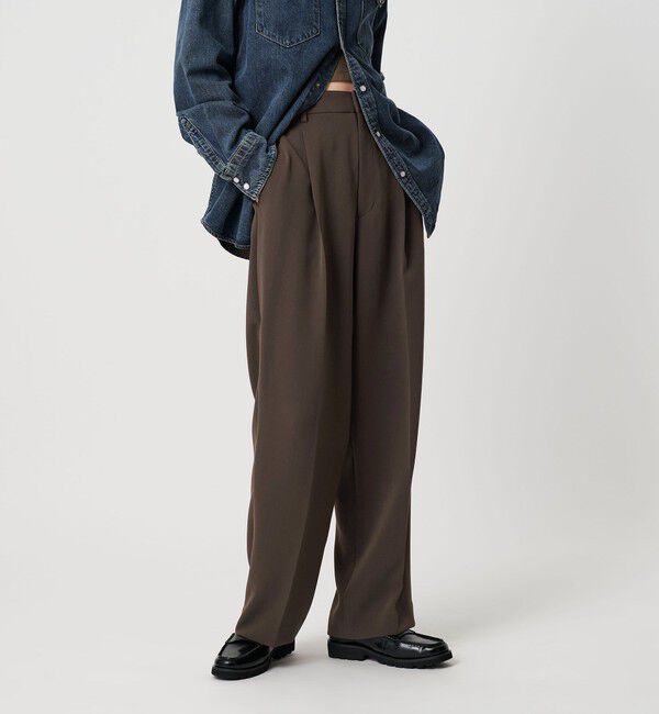 BEAUTY&YOUTH UNITED ARROWS「タックワイドストレートパンツ ウォッシャブル」|スラックス|