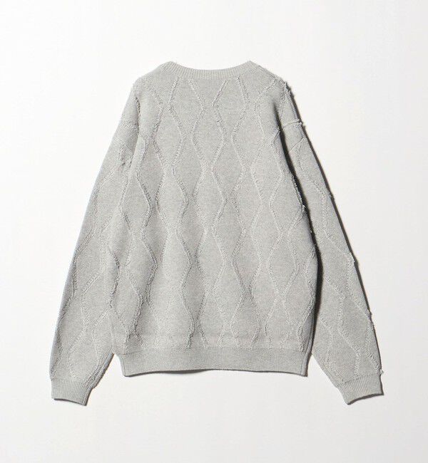 BEAUTY&YOUTH UNITED ARROWS「フリンジ パターン クルーネック ニット」|ニット・セーター|