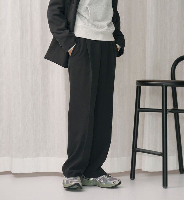 BEAUTY&YOUTH UNITED ARROWS「ポリエステルブレンド バックゴムストレートパンツ」|スラックス|