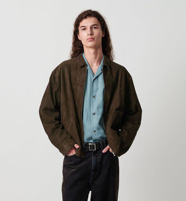 MONKEY TIME「スエード クロップド ジップ ジャケット」|その他|