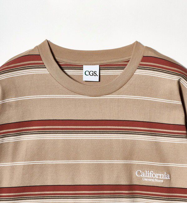 California General Store「＜CGS.＞オーガニックコットン ボーダー ロングスリーブ Tシャツ」|Tシャツ・カットソー|