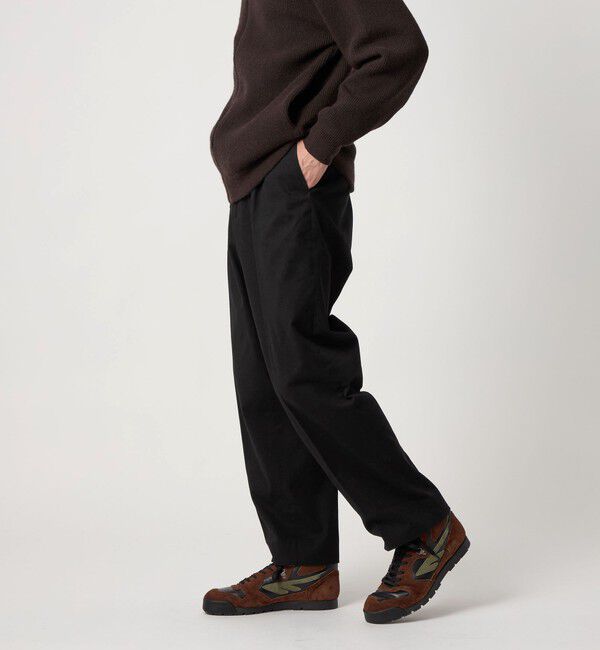 STEVEN ALAN「＜Steven Alan＞ ブラッシュド コットン アウト ワンプリーツ スラックス」|チノ|