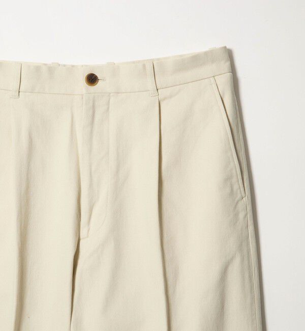 STEVEN ALAN「＜Steven Alan＞ ブラッシュド コットン アウト ワンプリーツ スラックス」|チノ|