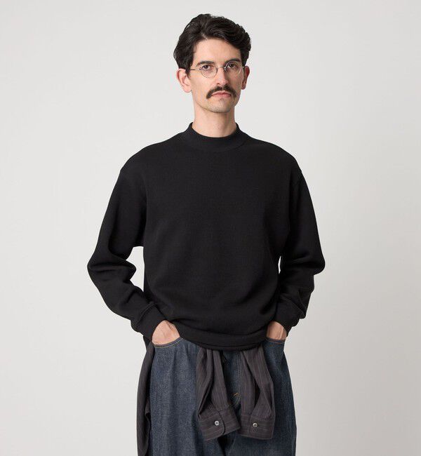 STEVEN ALAN「＜Steven Alan＞ ダブルフェイス モックネック カットソー BOLD」|Tシャツ・カットソー|