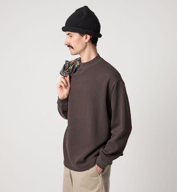 STEVEN ALAN「＜Steven Alan＞ ダブルフェイス モックネック カットソー BOLD」|Tシャツ・カットソー|