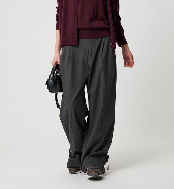 BEAUTY&YOUTH UNITED ARROWS「 へムリボン パンツ ウォッシャブル」|スラックス|DK.GRAY