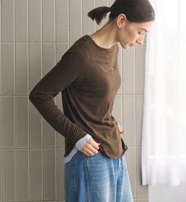 BEAUTY&YOUTH UNITED ARROWS「セルロースウールブレンド クルーネックカットソー」|Tシャツ・カットソー|