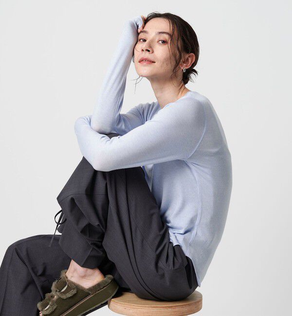 BEAUTY&YOUTH UNITED ARROWS「セルロースウールブレンド クルーネックカットソー」|Tシャツ・カットソー|