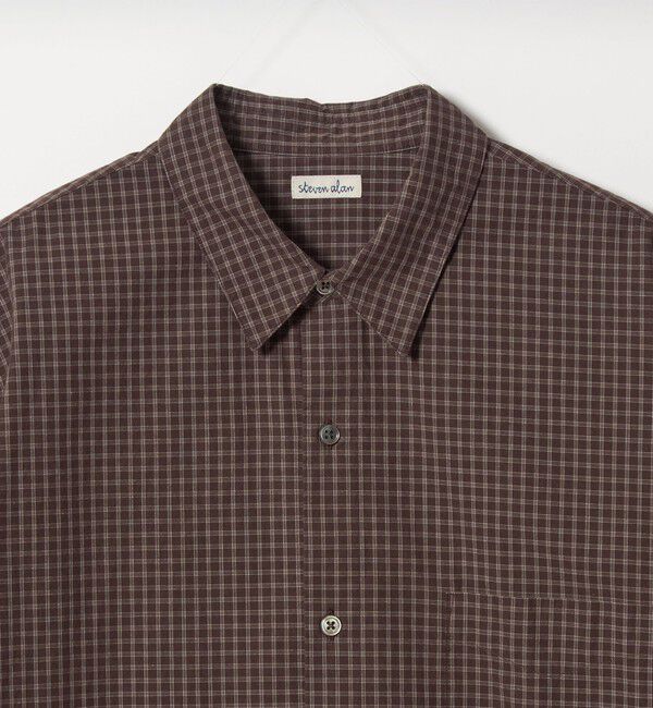 STEVEN ALAN「＜Steven Alan＞ ポプリン グラフチェック レギュラーカラー シャツ LOOSE」|シャツ・ブラウス|