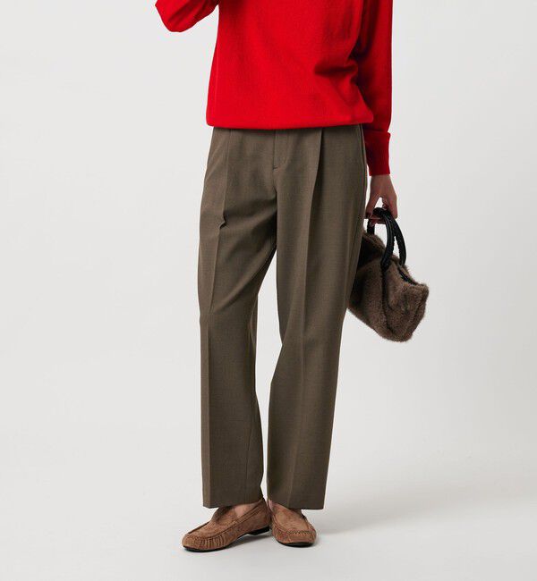 BEAUTY&YOUTH UNITED ARROWS「タックテーパードパンツ ウォッシャブル」|スラックス|