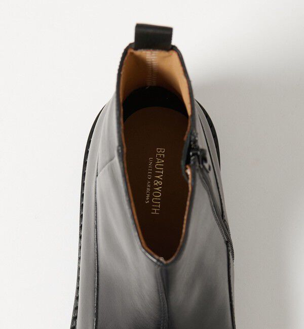 BEAUTY&YOUTH UNITED ARROWS「モカシン ジッパー ブーツ」|ショートブーツ|