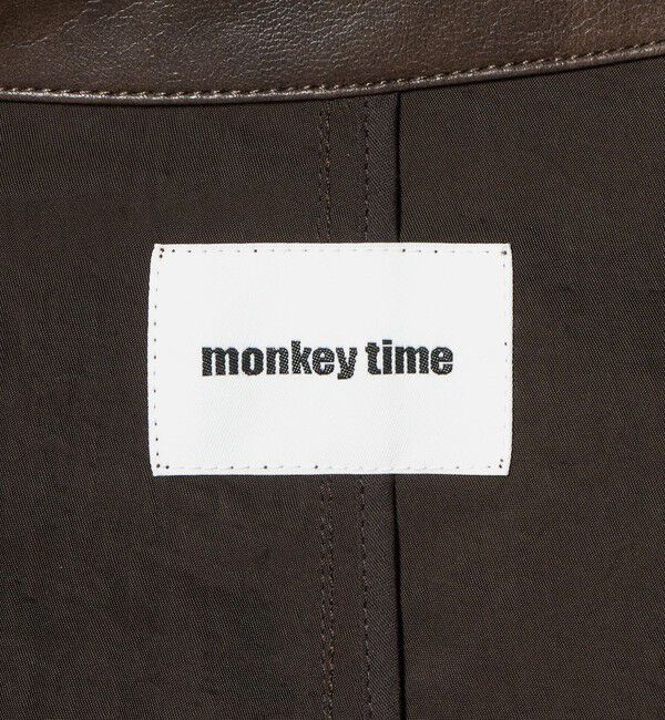 MONKEY TIME「ヴィンテージ ナイロン ツイル レザーライク カラー ジャケット」|その他|
