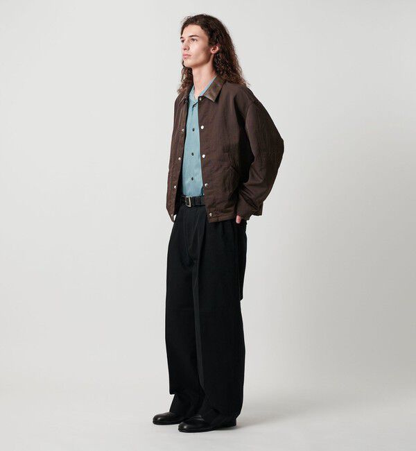 MONKEY TIME「ヴィンテージ ナイロン ツイル レザーライク カラー ジャケット」|その他|