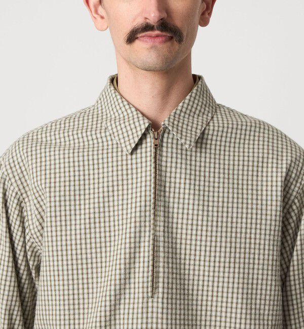 STEVEN ALAN「＜Steven Alan＞ チェック ジップ プルオーバー シャツ LOOSE」|シャツ・ブラウス|