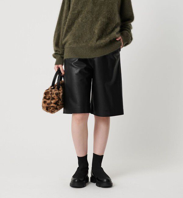 BEAUTY&YOUTH UNITED ARROWS「レザーライク ハーフパンツ」|その他|BLACK