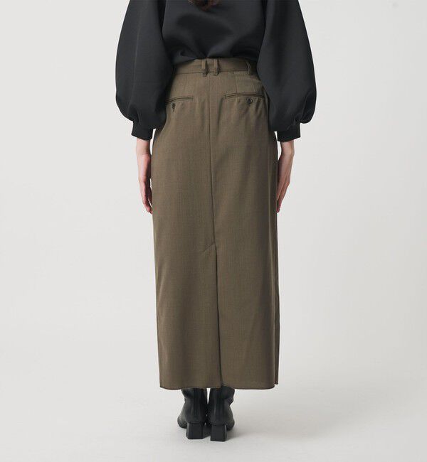 BEAUTY&YOUTH UNITED ARROWS「毛ブレンド タックロングスカート 防シワ ウォッシャブル」|スカート|