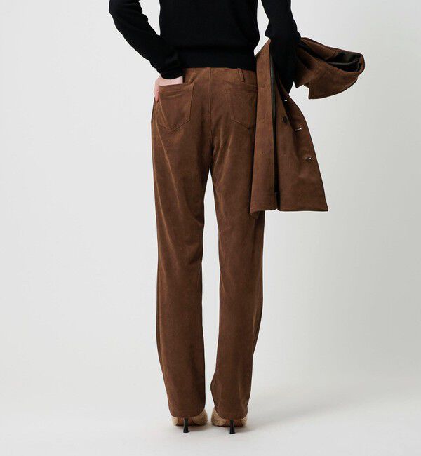 ATTISESSION「＜ATTISESSION＞スエードライク ストレート パンツ」|チノ|