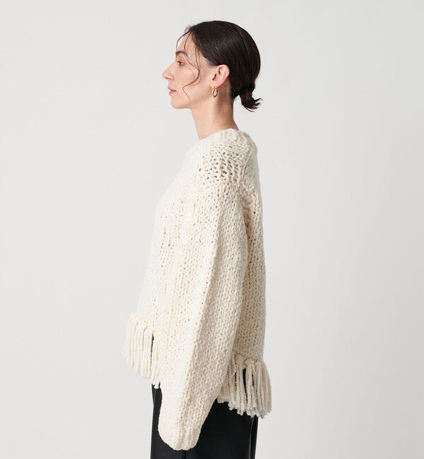 BEAUTY&YOUTH UNITED ARROWS「【別注】＜IRONING＞フリンジ ニットプルオーバー」|ニット・セーター|