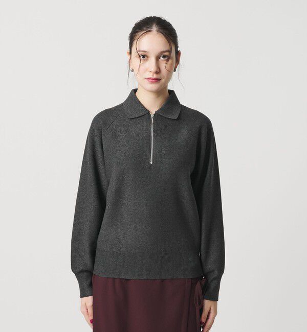 BEAUTY&YOUTH UNITED ARROWS「カノコニット ハーフジッププルオーバー ウォッシャブル」|ニット・セーター|