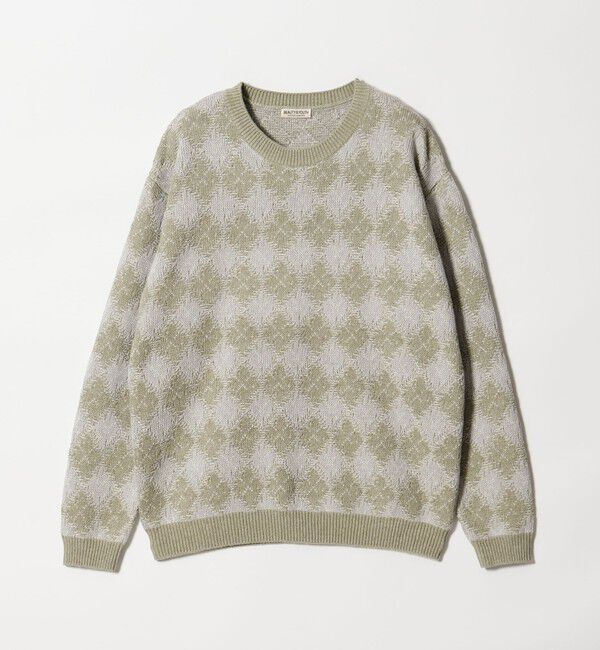 BEAUTY&YOUTH UNITED ARROWS「ロンバス パターン クルーネック ニット ウォッシャブル」|ニット・セーター|