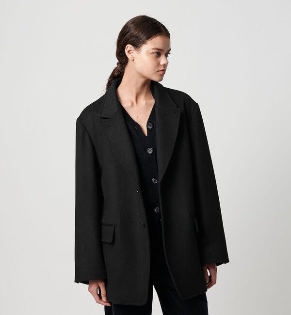 ATTISESSION「＜ATTISESSION＞ビーバー ビッグ コートジャケット」|テーラードジャケット|BLACK