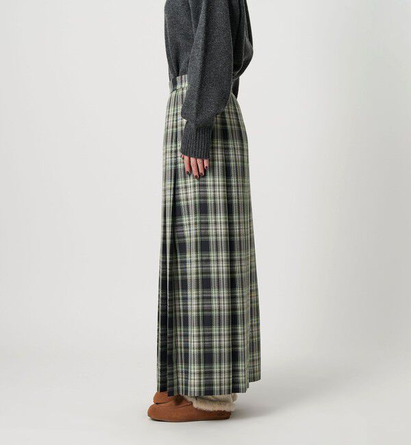 BEAUTY&YOUTH UNITED ARROWS「チェック プリーツロングスカート」|スカート|