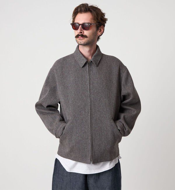 STEVEN ALAN「＜Steven Alan＞ クッキークロス ワーク ブルゾン」|ブルゾン・スタジャン|MD.GRAY