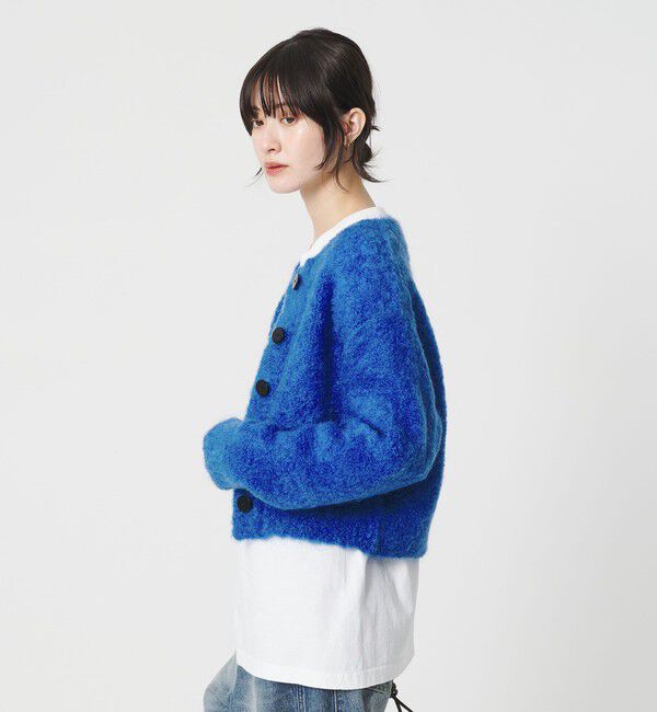 BEAUTY&YOUTH UNITED ARROWS「ウールブレンド ブークレ クルーネックカーディガン」|カーディガン|