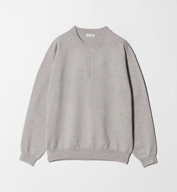 BEAUTY&YOUTH UNITED ARROWS「ハイブリッド ウール ジップ クルーネック ニット」|ニット・セーター|