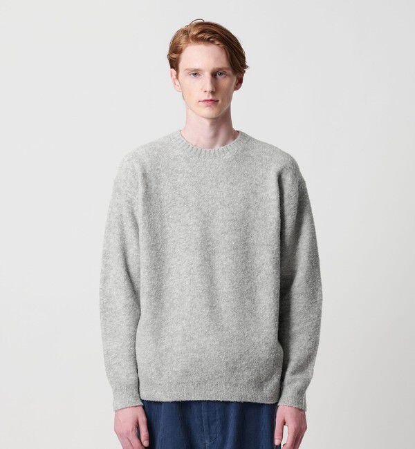BEAUTY&YOUTH UNITED ARROWS「クリンプ コットンウール クルーネック ニット」|ニット・セーター|