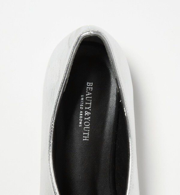 BEAUTY&YOUTH UNITED ARROWS「メタリック リボン Vカット フラットシューズ」|バレエシューズ|