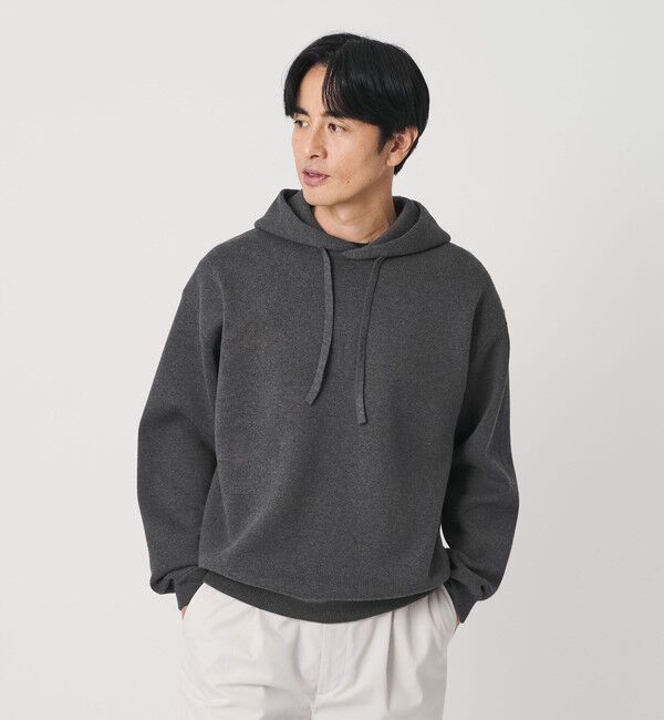 BEAUTY&YOUTH UNITED ARROWS「ミラノリブ ニット スウェットパーカー」|ニット・セーター|