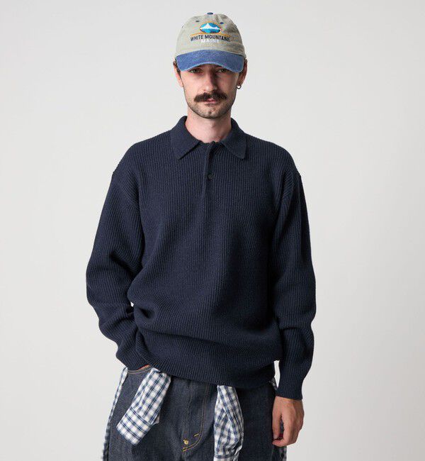 STEVEN ALAN「＜Steven Alan＞ オーストラリアンラムズウール ポロカラー ニット NARROW」|ニット・セーター|