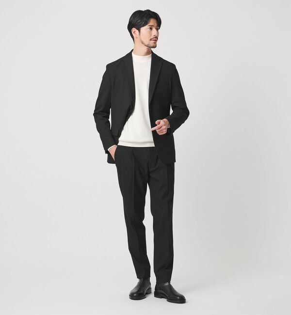 BEAUTY&YOUTH UNITED ARROWS「【WEB限定 WARDROBE SMART】DELEGANT サキソニー セットアップ/ジャケット＆イージーパンツ」|スーツ|BLACK