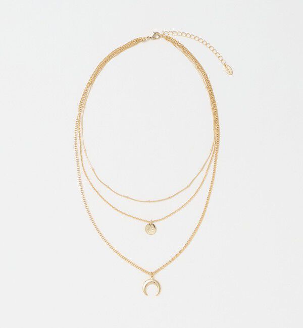 BEAUTY&YOUTH UNITED ARROWS「ムーンモチーフ 3連 ネックレス」|ネックレス|