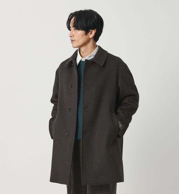BEAUTY&YOUTH UNITED ARROWS「120S メルトン チェック バルカラーコート」|その他|