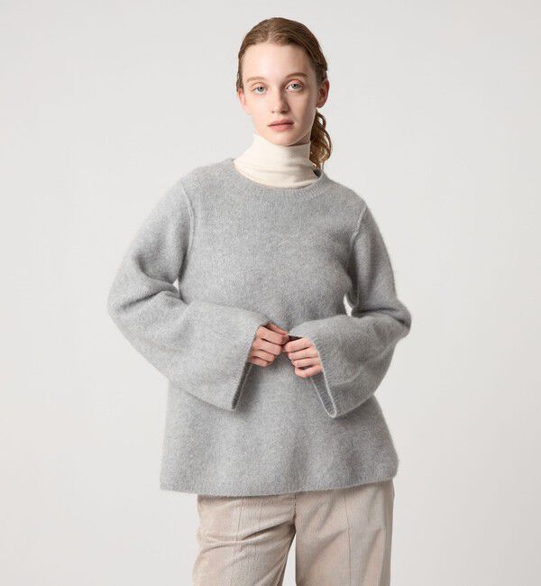 STEVEN ALAN「＜Steven Alan＞ウール フォックス プルオーバー ニット」|ニット・セーター|DK.GRAY