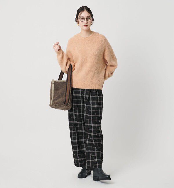 BEAUTY&YOUTH UNITED ARROWS「【WEB限定】裏起毛ウィンドウペン タックワイドパンツ ウォッシャブル」|その他|