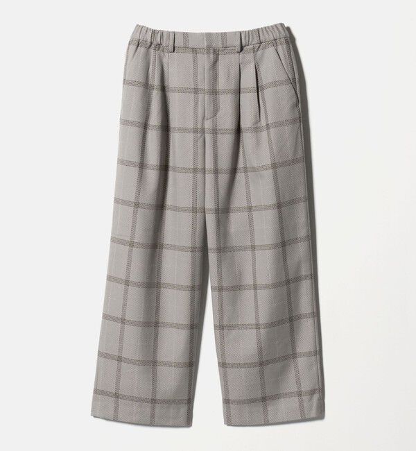 BEAUTY&YOUTH UNITED ARROWS「【WEB限定】裏起毛ウィンドウペン タックワイドパンツ ウォッシャブル」|その他|
